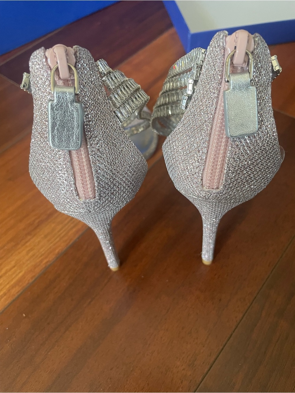 NIB Stuart Weitzman SUPERGLAM 100 Crystal Strappy Stiletto Sandal Size 8 - Picture 7 of 13